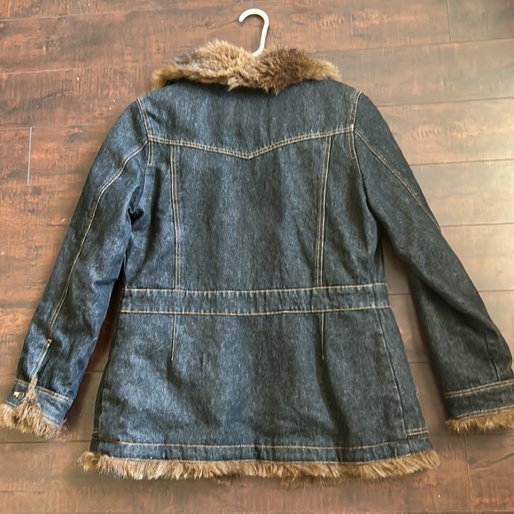 MARVIN RICHARDS Faux Fur Jean Jacket. Size M - Picture 6 of 6